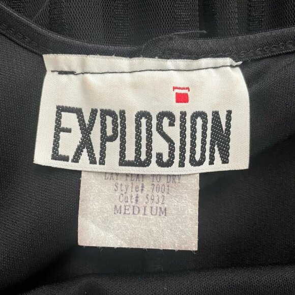 Vintage 90s Explosion Striped Sheer Black Mesh Maxi Column Dress - Picture 8 of 8